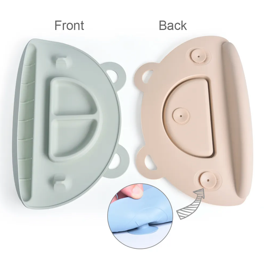 Mealtime Buddy Platemat | Silicone Feeding Placemat, Plate, Food-Catcher